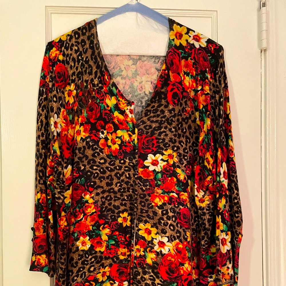 Cheetah Print Cardigan-2x